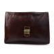 Leather briefcase mens ladies office handbag shoulderbag messenger business bag satchel brown leather executive bag