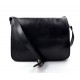 Bolso messenger de piel bandolera de cuero bolso de hombre piel bolso de espalda negro