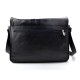 Bolso messenger de piel bandolera de cuero bolso de hombre piel bolso de espalda negro