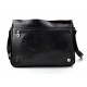 Bolso messenger de piel bandolera de cuero bolso de hombre piel bolso de espalda negro