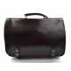 Leather messenger bag office bag mens business shoulder bag satchel xxl dark brown