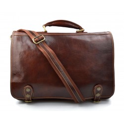Leather messenger bag office bag mens business shoulder bag satchel xxl brown