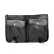 Borsa pelle messenger uomo donna borsa postino cartella pelle messenger XXL nero