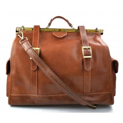 Leather doctor bag mens travel matt brown womens cabin luggage bag leather shoulder bag