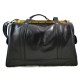 Leather doctor bag mens travel bag womens cabin luggage bag leather shoulder bag medical bag black