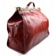 Leather doctor bag mens travel bag cabin luggage bag leather shoulder bag red