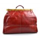 Leather doctor bag mens travel bag cabin luggage bag leather shoulder bag red