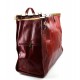 Leather doctor bag mens travel bag cabin luggage bag leather shoulder bag red