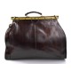 Sac docteur voyage en cuir doctor bag cuir sacoche femme homme marron fonce sac à main en cuir