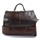 Borsone pelle viaggio doctor bag borsa cabina con ruote testa moro