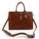 Leather briefcase mens women office shoulder bag document messenger bag business bag executive VIP briefcase honey