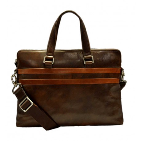 Ledertasche messenger herren damen handtasche schultertasche notebook tablet ipad tasche dunkel braun