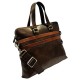 Leather satchel messenger men ladies bag handbag shoulder bag notebook tablet ipad bag dark brown