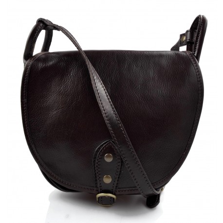 Ladies handbag leather bag clutch hobo bag shoulder bag dark brown