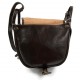 Bolso de mujer de piel bandolera de cuero marròn oscuro