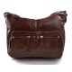 Ladies buffalo leather brown handbag womens