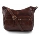 Ladies buffalo leather brown handbag womens