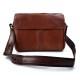 Leather satchel mens messenger ladies handbag ipad tablet leather bag brown