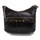 Ladies buffalo leather dark brown handbag women