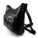 Ladies buffalo leather dark brown handbag women