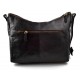 Ladies buffalo leather dark brown handbag women