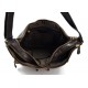 Ladies buffalo leather dark brown handbag women