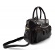 Ladies buffalo leather handbag women shoulder bag dark brown