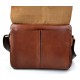 Leather satchel mens messenger ladies handbag ipad tablet leather bag brown