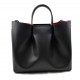 Leather shoulder bag women ladies leather handbag black