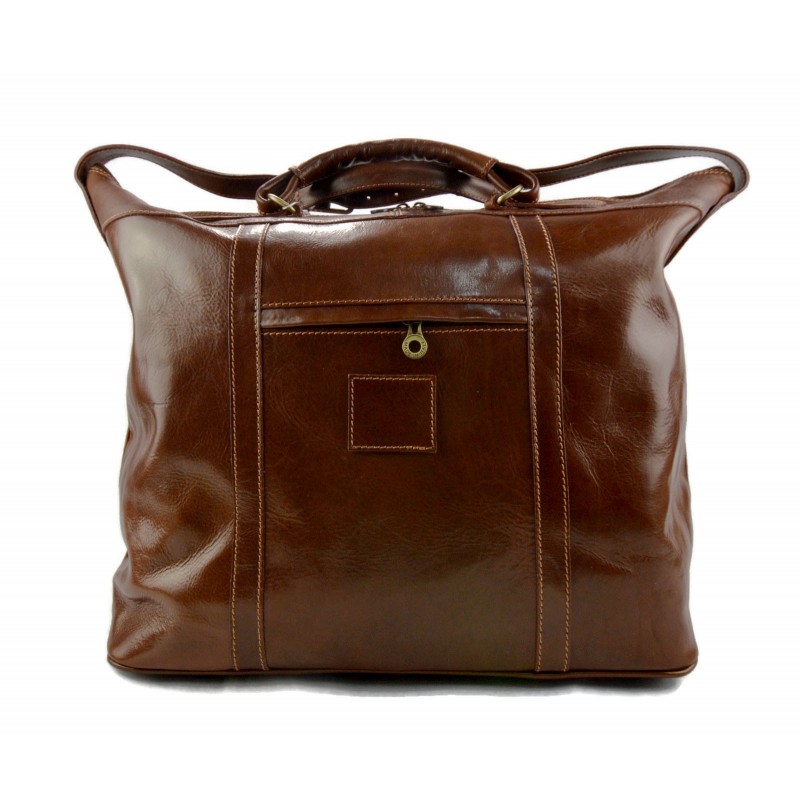 Leather dufflebag XXXL weekender brown mens ladies travel bag luggage
