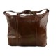 Leather dufflebag XXXL weekender brown mens ladies travel duffel gym bag luggage