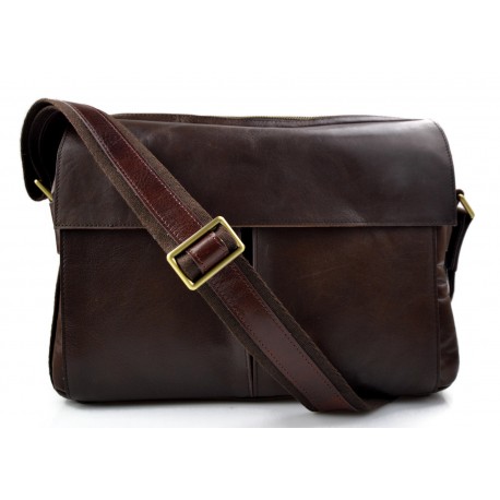 Leder umhängetasche ipad tasche notebook tasche damen schultertasche tablet tasche herren dunkel braun