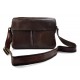 Leder umhängetasche ipad tasche notebook tasche damen schultertasche tablet tasche herren dunkel braun