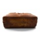 Brown washed leather travel bag leather duffle bag