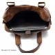 Brown washed leather travel bag leather duffle bag