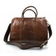 Brown duffle bag leather small duffel genuine leather travel bag