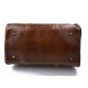 Brown duffle bag leather small duffel genuine leather travel bag