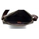 Leather satchel mens messenger ladies handbag ipad tablet leather bag dark brown