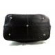 Mens ladies leather duffle bag black shoulder bag travel bag