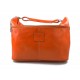 Bolsa de viaje deportiva mujer bolsa de hombro maleta bolso equipaje de piel genuina naranja