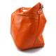 Bolsa de viaje deportiva mujer bolsa de hombro maleta bolso equipaje de piel genuina naranja