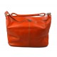 Bolsa de viaje deportiva mujer bolsa de hombro maleta bolso equipaje de piel genuina naranja