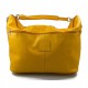 Bolsa de viaje deportiva mujer bolsa de hombro maleta bolso equipaje de piel genuina amarillo