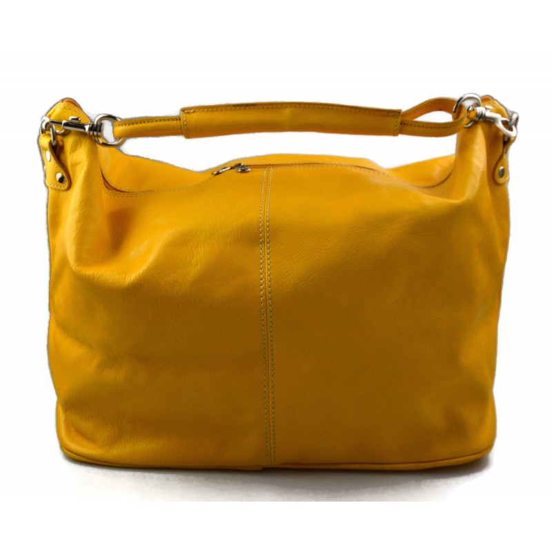 Duffle bag leather yellow travel bag luggage leather bag airplane bag