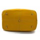 Duffle bag mens women leather yellow travel bag luggage leather bag carryon made in Italy airplane