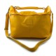 Bolsa de viaje deportiva mujer bolsa de hombro maleta bolso equipaje de piel genuina amarillo