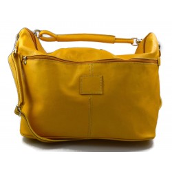 Bolsa de viaje deportiva mujer bolsa de hombro maleta bolso equipaje de piel genuina amarillo