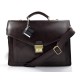 Sac a main cuir bandoulière homme femme messenger brun foncè