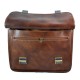 Mens leather bag shoulder bag genuine leather briefcase brown