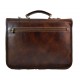 Mens leather bag shoulder bag genuine leather briefcase brown